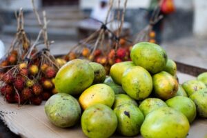 Different types of fruit on a table